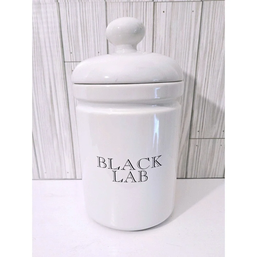VTG‎ Xpres Barbara Augelio Best Friend Originals Black Lab Dog Ceramic Treat Jar